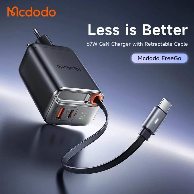 شارژر دیواری 67 وات مک دودو مدل CH-4100 به همراه کابل USB Type-C - Image 2