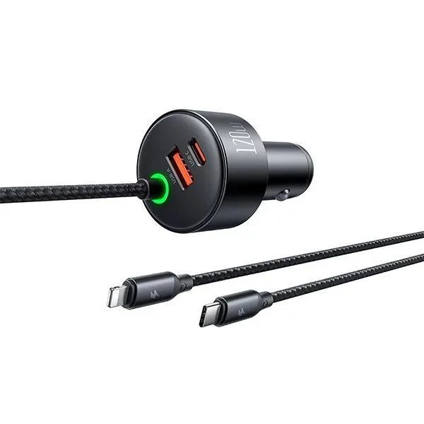 شارژر فندکی120 وات مک دودو مدل cc-0370 به همراه کابل USB-C/لایتنینگ - Image 3