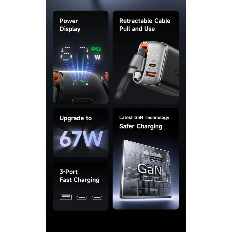 شارژر دیواری 67 وات مک دودو مدل CH-4100 به همراه کابل USB Type-C - Image 8