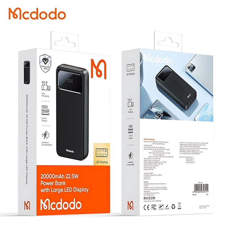پاوربانک مک دودو مدل MC-4230 ظرفیت 20000 میلی آمپر - Image 8